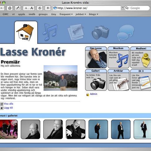 Lasse Kronrs site klar Lasse Kronrs site klar