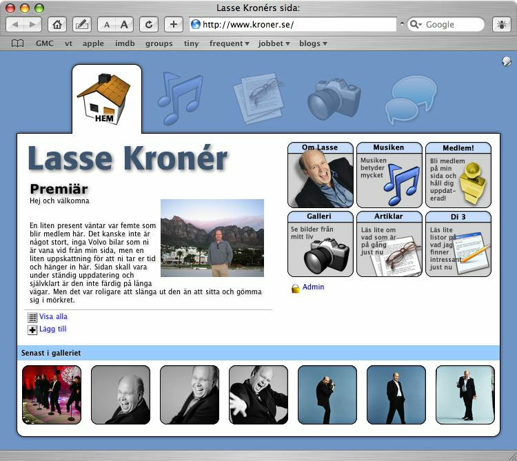 Lasse Kronérs site klar